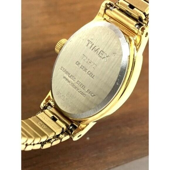 Timex Women's Watch T21872 Cavatina Oval Petite 18mm Quartz Gold Expansion Band - Picture 6 of 13